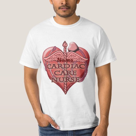 Herz Caduceus Herzpflegerkrankheit T-Shirt (Vorderseite)