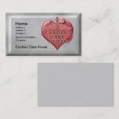 Herz Caduceus Herzpflegerkrankheit Visitenkarte (Vorne/Hinten)