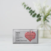 Herz Caduceus Herzpflegerkrankheit Visitenkarte (Stehend Vorderseite)