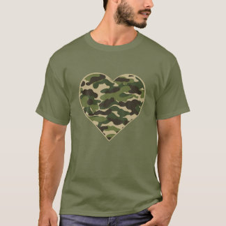 Herz Camoflauge Kleidung Frauen Militärwache T-Shirt