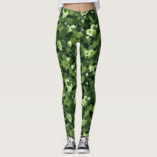 Herz Camouflage Leggings (Vorderseite)