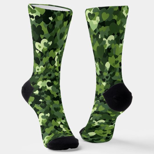 Herz Camouflage Socken (Gewinkelt)