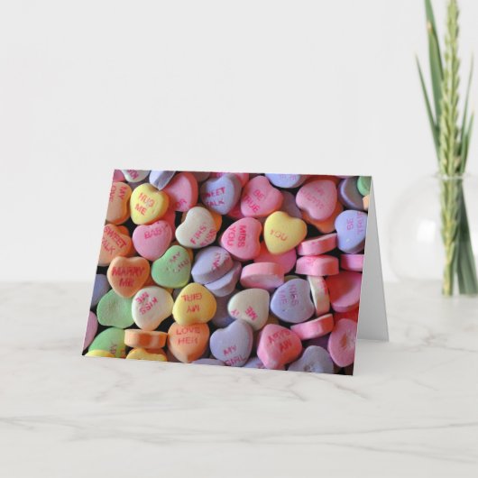Herz Candy Feiertagskarte (Vorderseite)