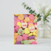 Herz Candy Postkarte (Stehend Vorderseite)