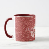 Herz Candy Rot Glitter Liebe Tasse (Links)