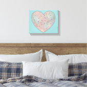 Herz Canvas Print Leinwanddruck (Insitu (Schlafzimmer))