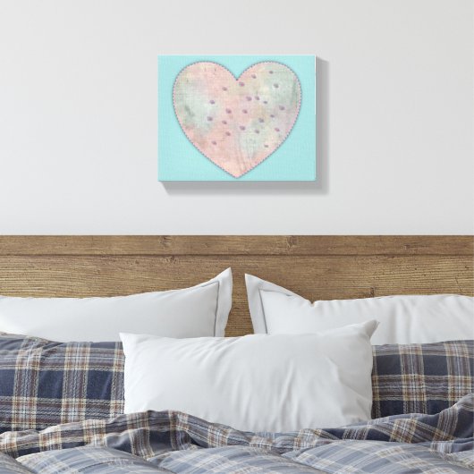 Herz Canvas Print Leinwanddruck (Insitu (Schlafzimmer))