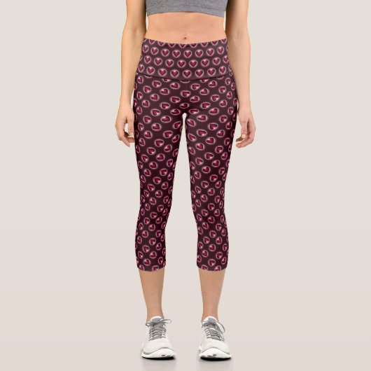 Herz Capri Leggings (Vorderseite)