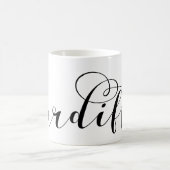 Herz Cardiff Flag, Caerdydd, Wales Kaffeetasse (Mittel)