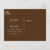 Herz Carved Tree Trunk Rustikal Save the Date Ankündigungspostkarte (Rückseite)