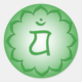 Herz Chakra - Anahata Runder Aufkleber (Vorderseite)