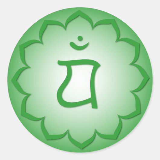 Herz Chakra - Anahata Runder Aufkleber (Vorderseite)