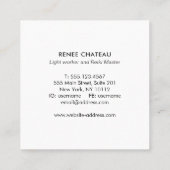 Herz Chakra, Energiehalter Quadratische Visitenkarte (Rückseite)