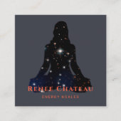 Herz Chakra, Energiehalter Quadratische Visitenkarte (Vorderseite)