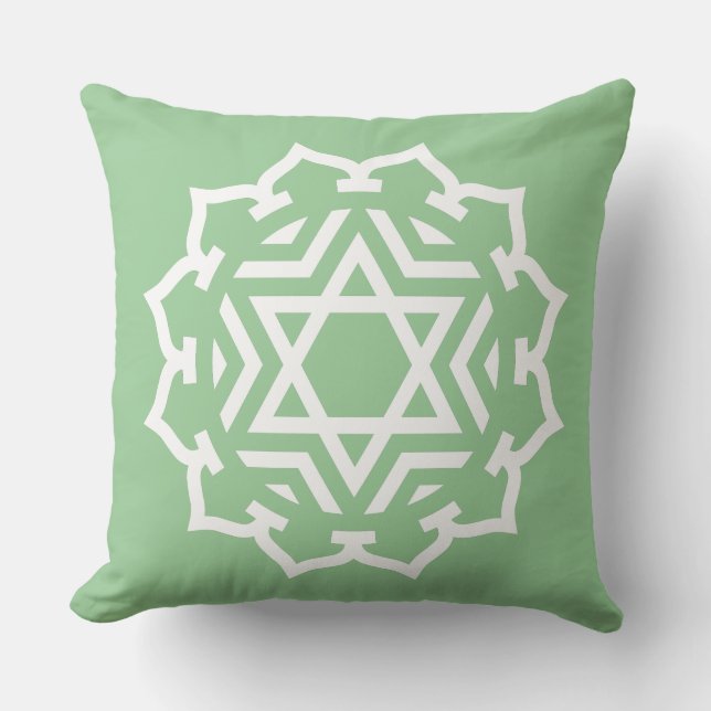 Herz Chakra Energy Throw Kissen (Vorderseite)