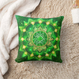 Herz Chakra Green Mandala Pillow Kissen