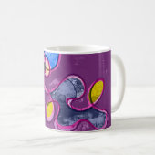 Herz-Chakra (lila Version) abstraktes Kaffeetasse (VorderseiteRechts)