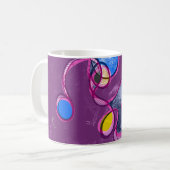 Herz-Chakra (lila Version) abstraktes Kaffeetasse (Vorderseite Links)
