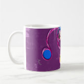Herz-Chakra (lila Version) abstraktes Kaffeetasse (Links)