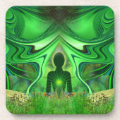 Herz Chakra - Symbol der versteckten Welten Getränkeuntersetzer (Vorderseite)