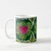 Herz Charka Lotos-Blume Kaffeetasse (Links)