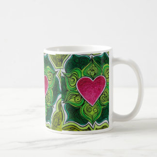 Herz Charka Lotos-Blume Kaffeetasse