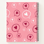 Herz-Chat-Blasen Notizblock (Rückseite)