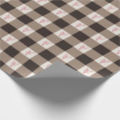 Herz Checker Geschenkpapier Süße Ästhetik (Ecke)