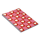 Herz Checker Muster Notizblock (Rechte Seite)