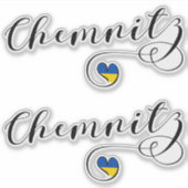 Herz Chemnitz, I Liebe Chemnitz, Deutschland Aufkleber (Vorderseite)