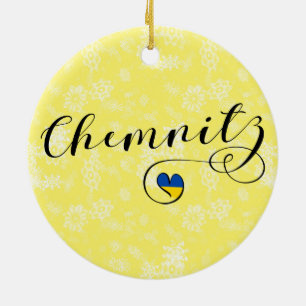 Herz Chemnitz, I Liebe Chemnitz, Deutschland Keramik Ornament