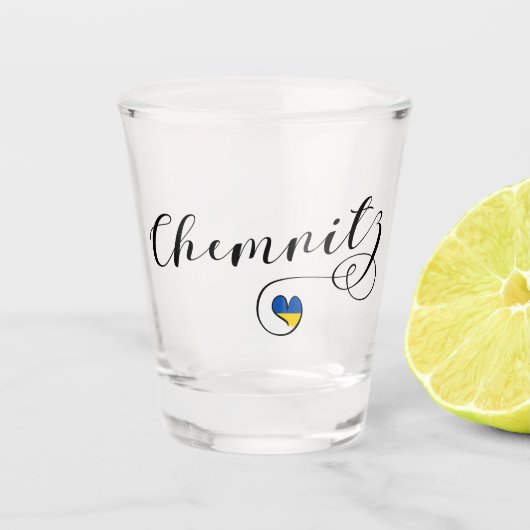 Herz Chemnitz, I Liebe Chemnitz, Deutschland Schnapsglas (Vorderseite)