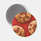 Herz-Chip-Cookie Magnet (Vorderseite/Rückseite)