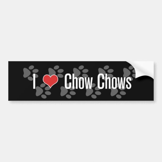 (Herz) Chow-Chowe I Autoaufkleber (Vorne)