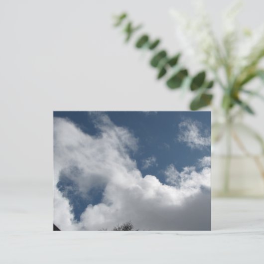 Herz Cloud Postcard Postkarte (Stehend Vorderseite)