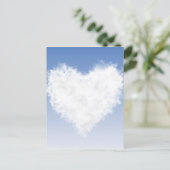 Herz Cloud Postkarte (Stehend Vorderseite)