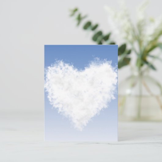 Herz Cloud Postkarte (Stehend Vorderseite)