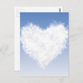 Herz Cloud Postkarte (Vorne/Hinten)