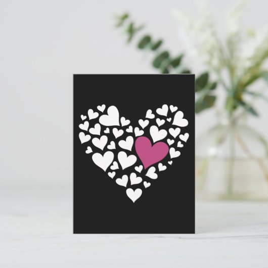 Herz Cloud Postkarte (Stehend Vorderseite)