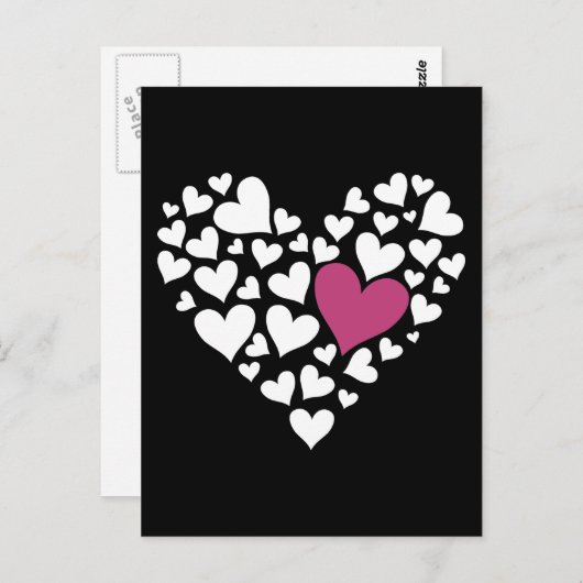 Herz Cloud Postkarte (Vorne/Hinten)