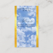 Herz Cloud Romantic Blue Sky Earring Display Card Visitenkarte (Rückseite)