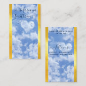 Herz Cloud Romantic Blue Sky Earring Display Card Visitenkarte (Vorne/Hinten)