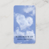Herz Cloud Romantic Blue Sky Earring Display Card Visitenkarte (Vorderseite)