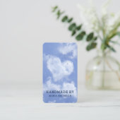 Herz Cloud Romantic Blue Sky Earring Display Card Visitenkarte (Stehend Vorderseite)
