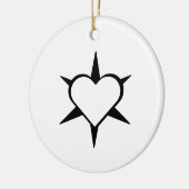 Herz Coeur Cuore Star Sternchen Sternchen Stern Keramik Ornament (Links)