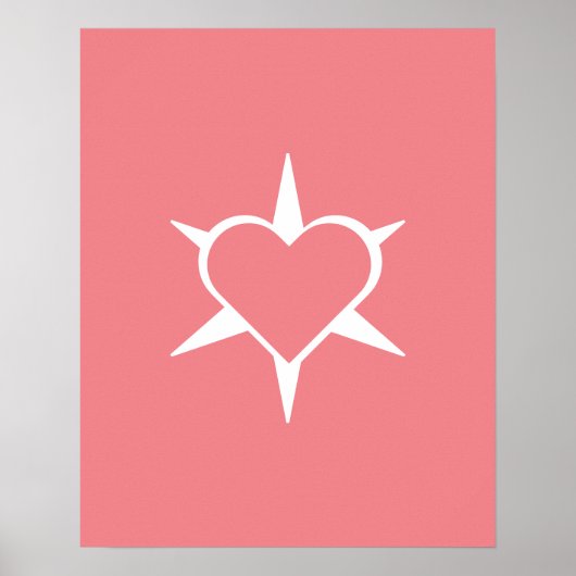 Herz Coeur Cuore Star Sternchen Sternchen Stern Poster (Vorne)