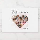 Herz Collage Alkoholflaschenetikett (Einzelnes Label)