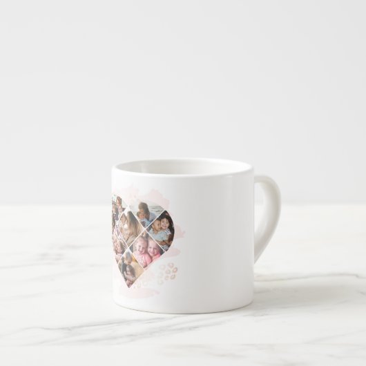 Herz Collage Espressotasse (Vorderseite Rechts)