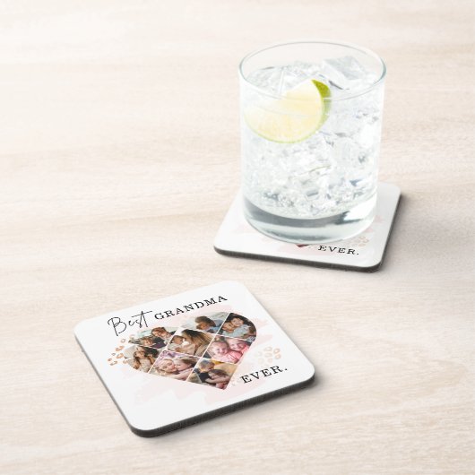 Herz Collage Getränkeuntersetzer (Rechte Seite)