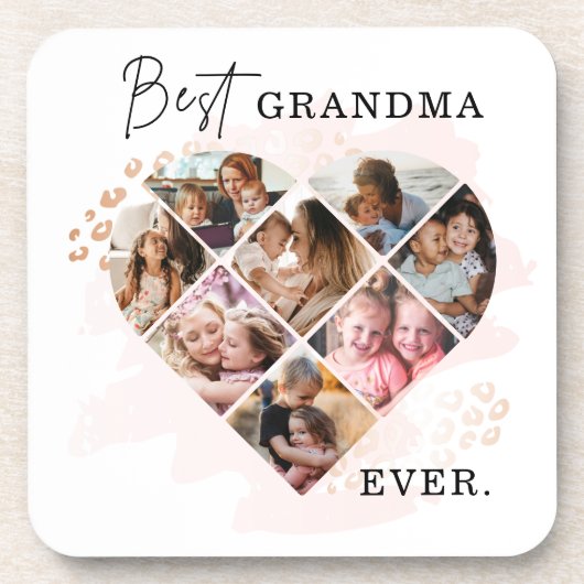 Herz Collage Getränkeuntersetzer (Vorderseite)